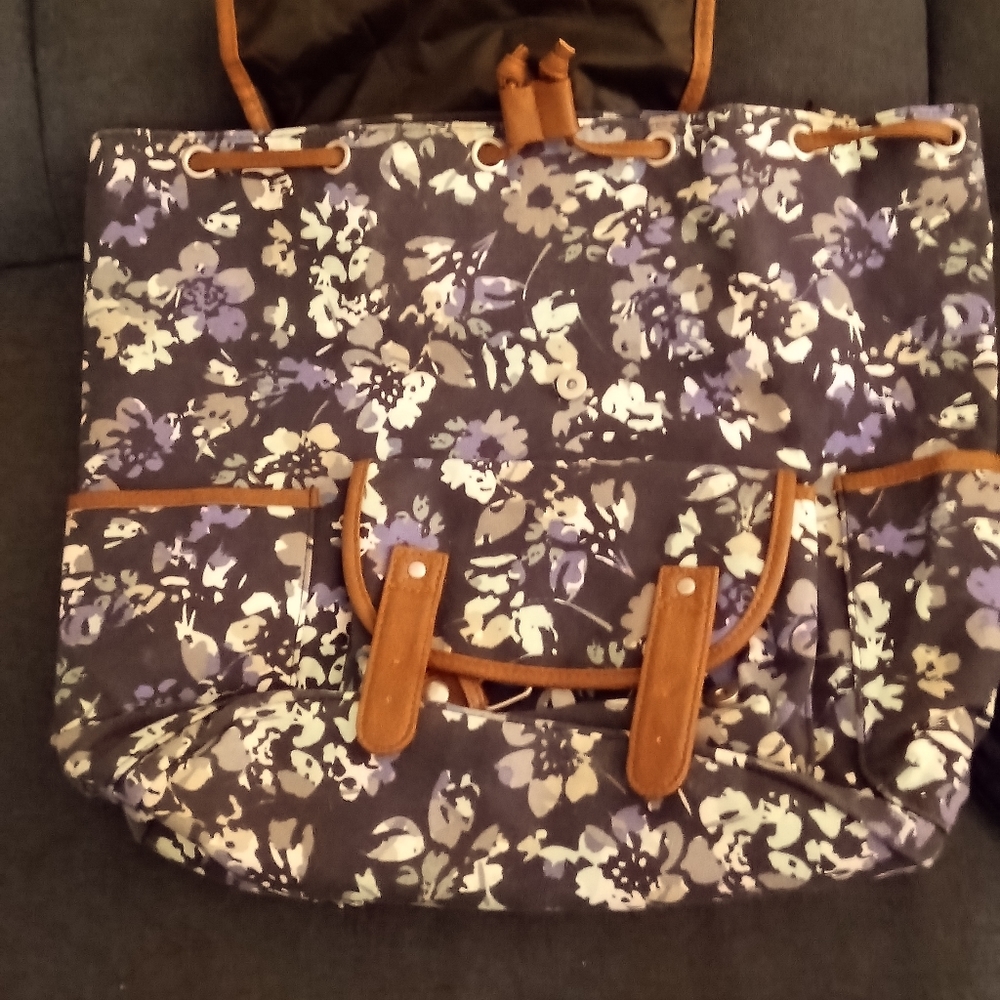 Blue Floral Backpack - Picture 3 of 8